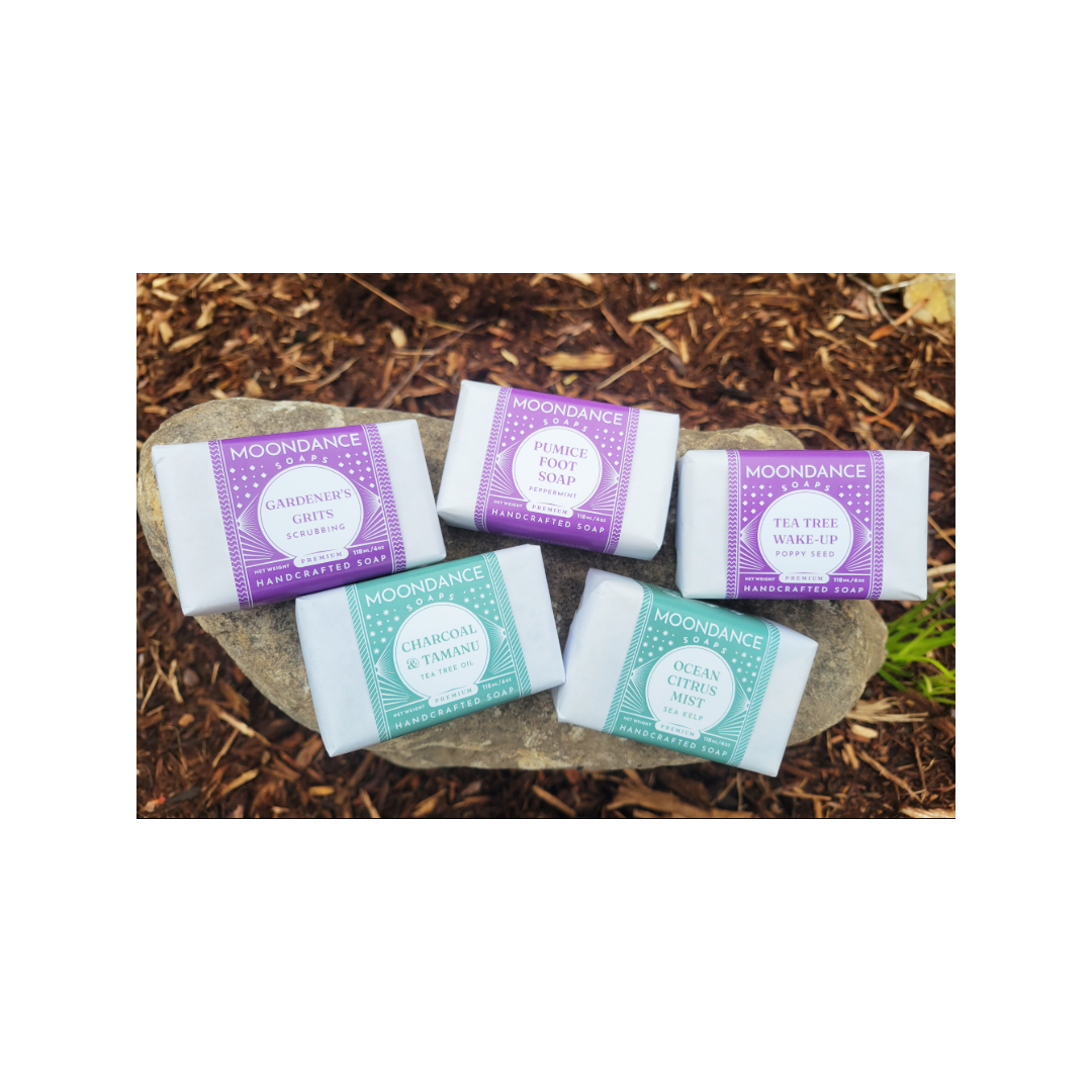 hardworking-hands-essential-oil-bar-soap-bundle-gardeners-grits-foot-tea-tree-charcoal-tamanu-ocean-citrus