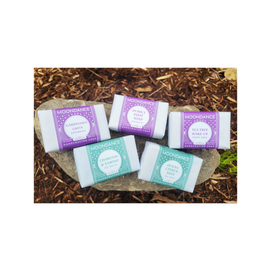 hardworking-hands-essential-oil-bar-soap-bundle-gardeners-grits-foot-tea-tree-charcoal-tamanu-ocean-citrus