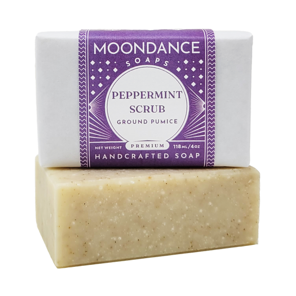 Peppermint Pumice Gardener's Herbal Soap Handcrafted Natural Soap